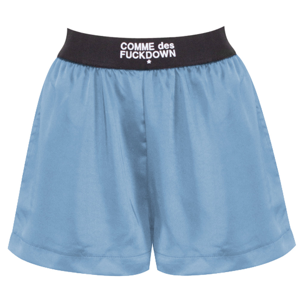 Comme Des Fuckdown Woman Light Blue shorts