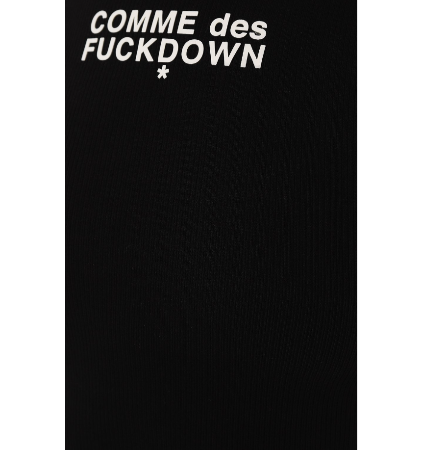 Comme Des Fuckdown Woman Black T-shirt & Top