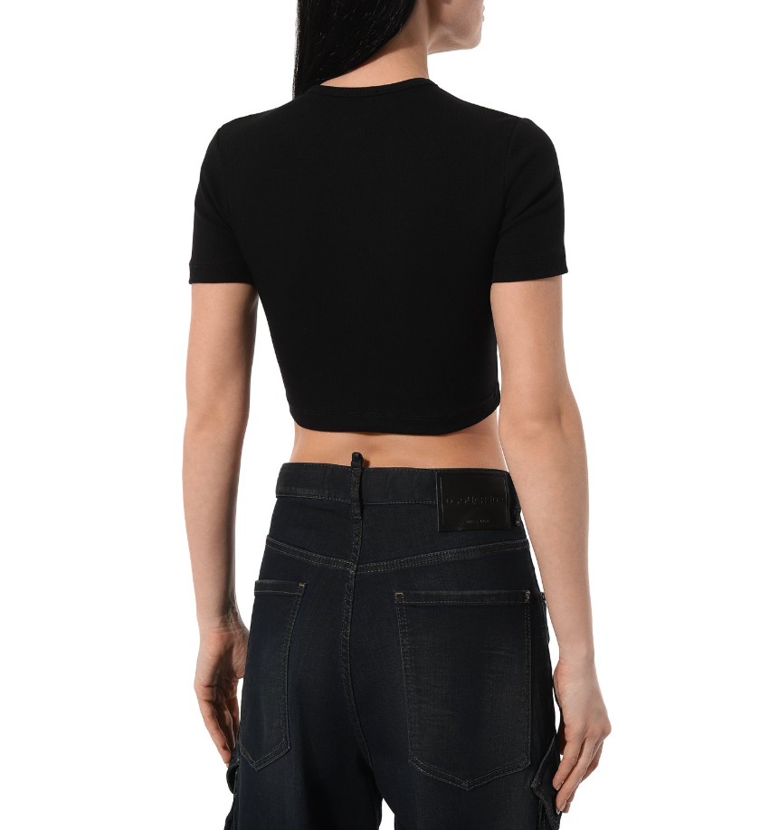 Comme Des Fuckdown Woman Black T-shirt & Top