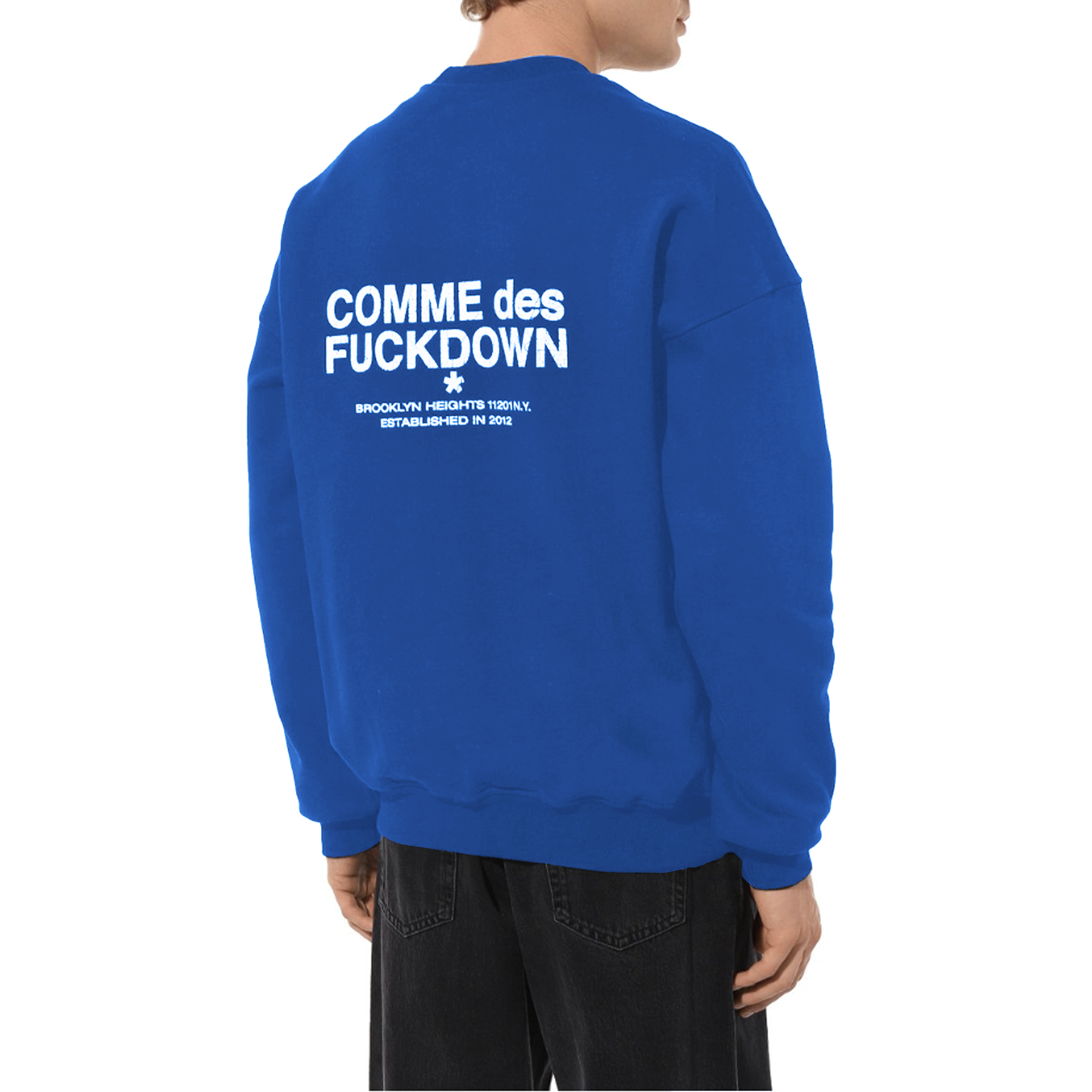 Comme Des Fuckdown Man Blue Sweatshirts