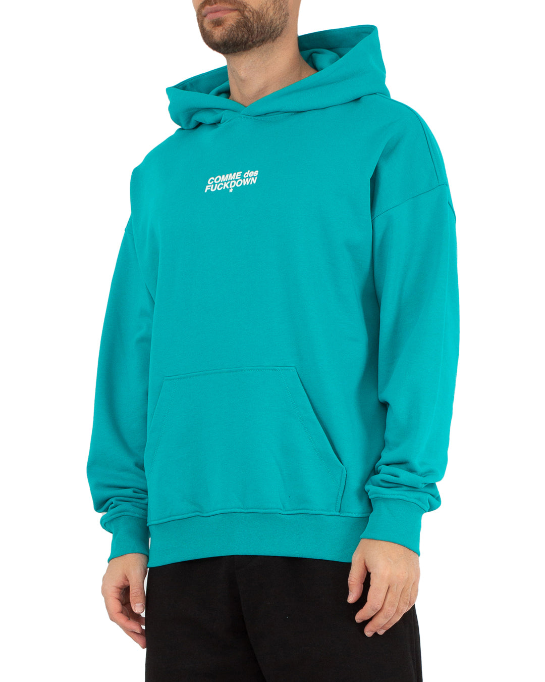 Comme Des Fuckdown Man Green Sweatshirts
