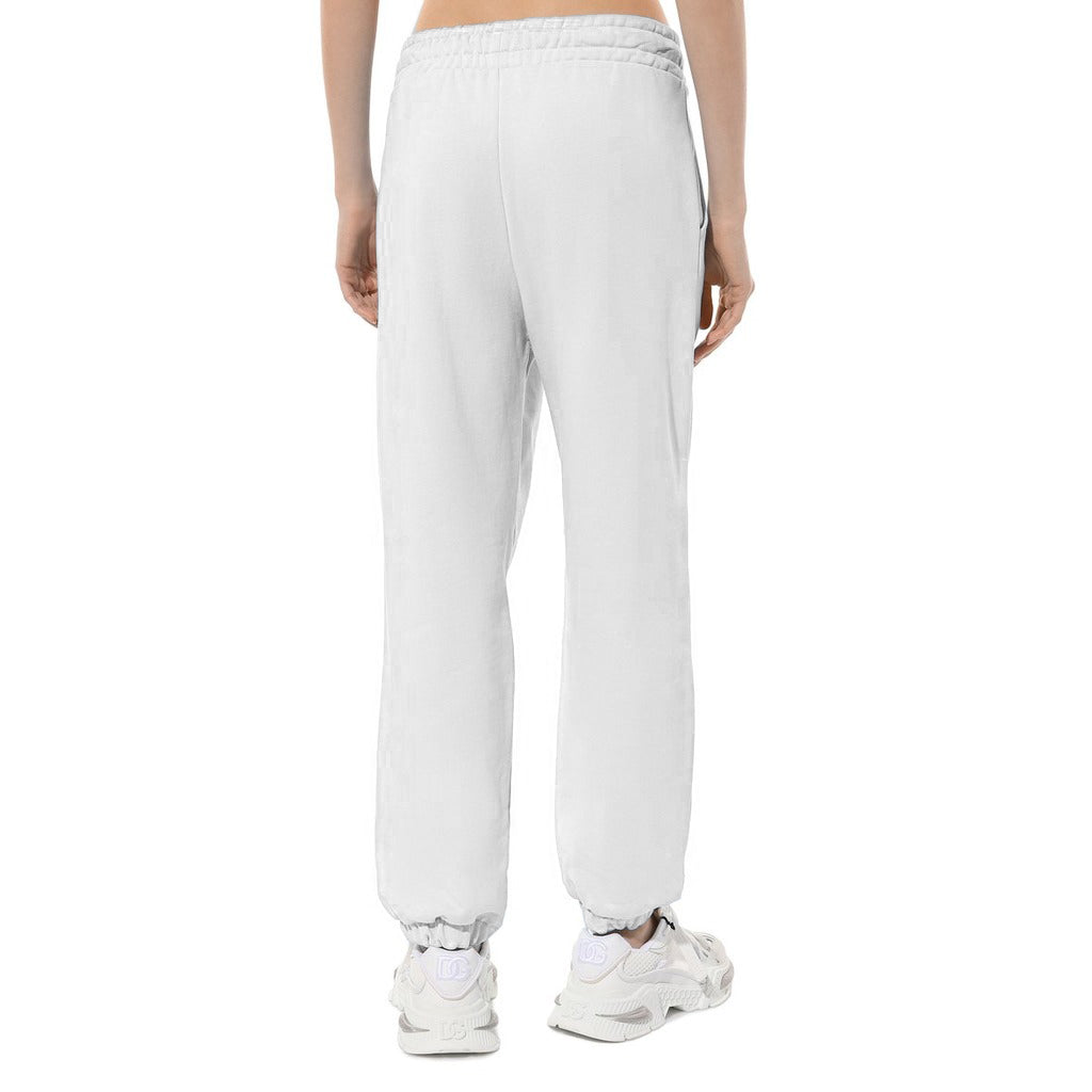 pantaloni felpa bianchi