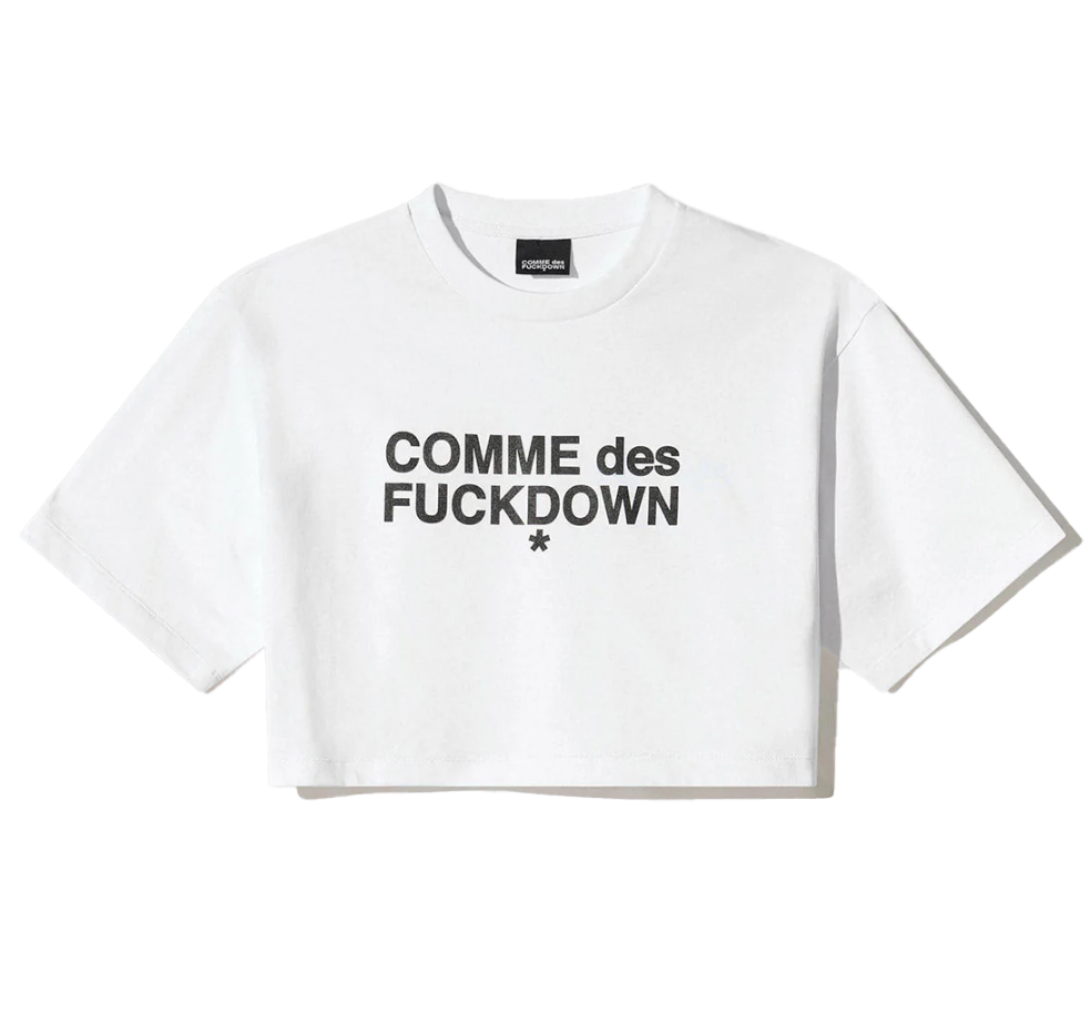 Comme Des Fuckdown Woman White T-shirt & Top