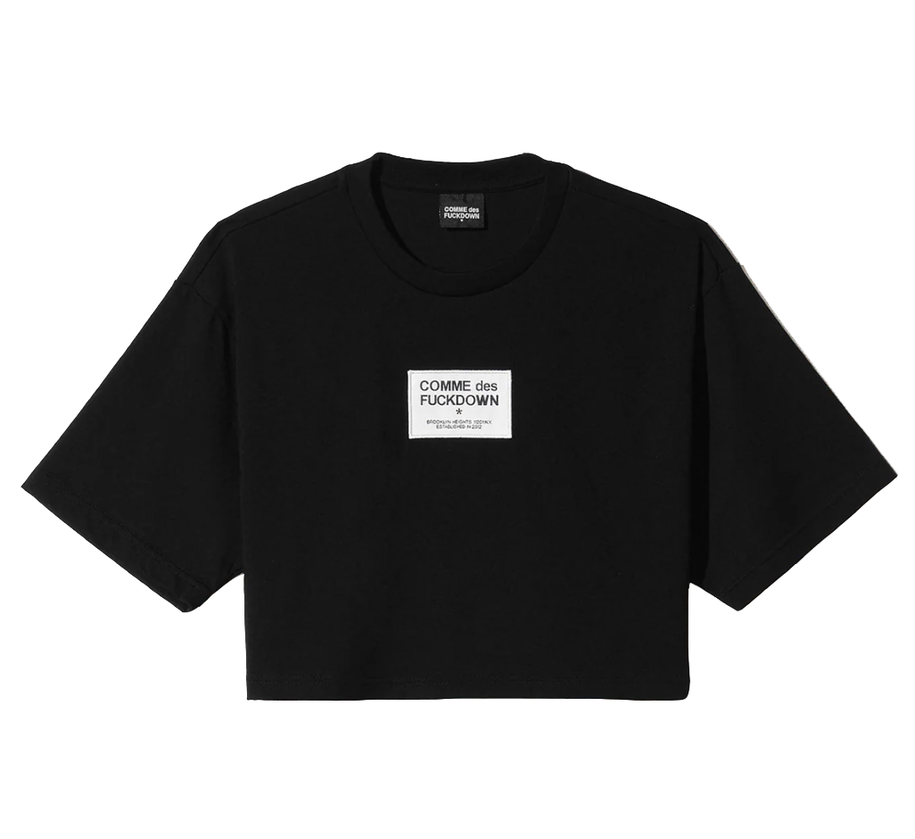 Comme Des Fuckdown Woman Black T-shirt & Top
