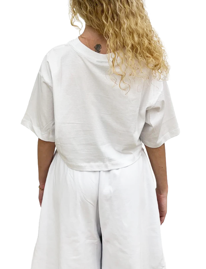 t-shirt crop bianca
