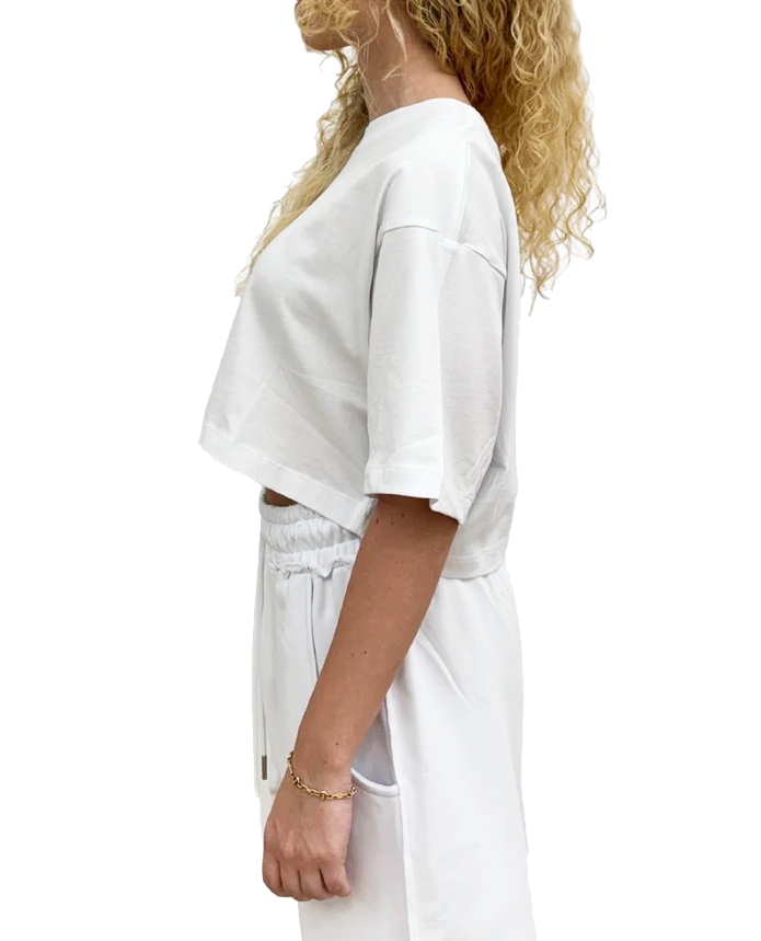 t-shirt crop bianca