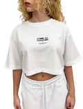 t-shirt crop bianca