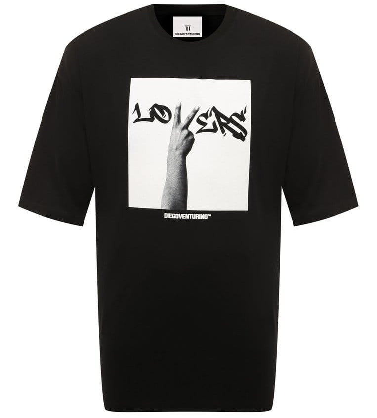 Diego Venturino Man Black T-shirt & Top