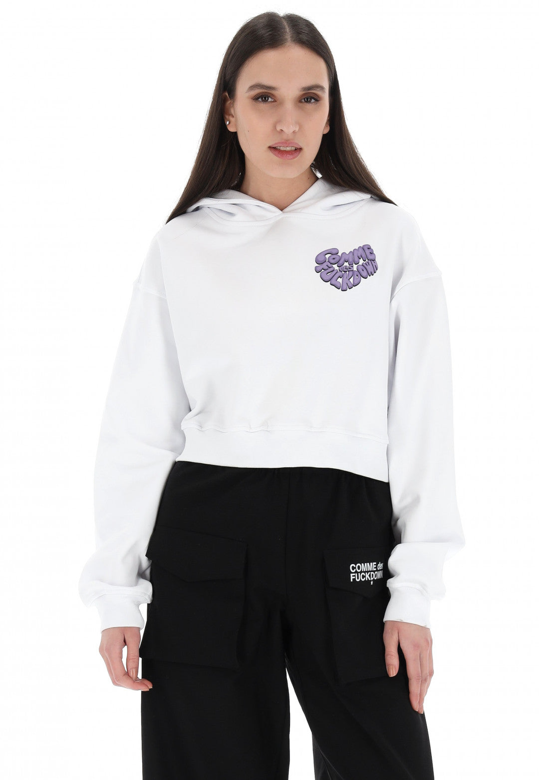 Comme Des Fuckdown Woman White Sweatshirts