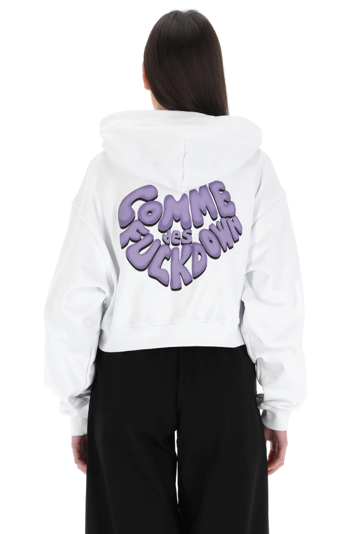 Comme Des Fuckdown Woman White Sweatshirts