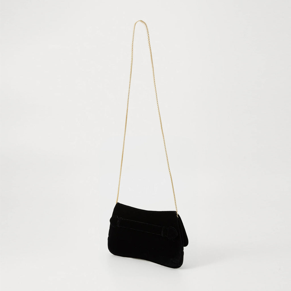 pochette plain velvet
