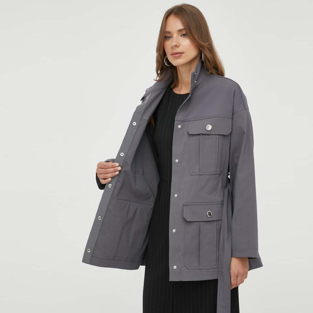 Patrizia Pepe Woman Grey Jackets