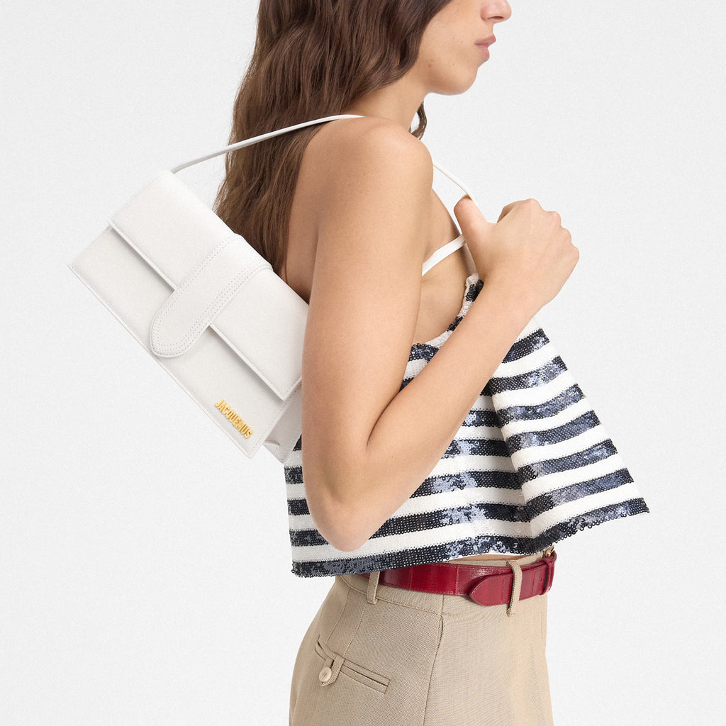 Jacquemus Woman Bambino Long Crossbody Bags White