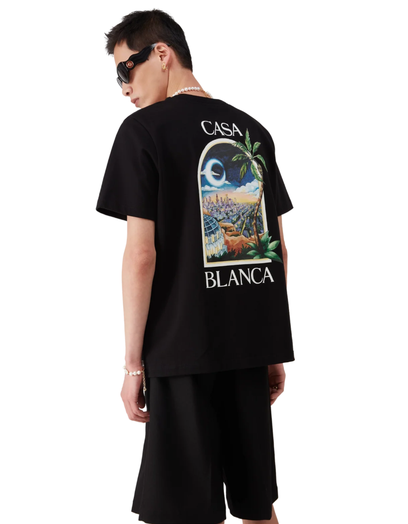 Casablanca Man T-Shirt Night Printed Black