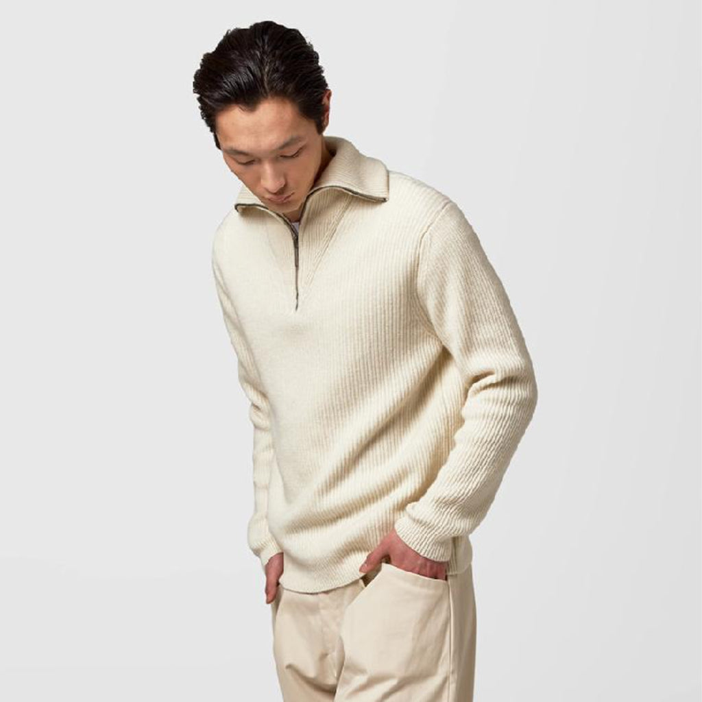 Alpha Studio Man White Sweaters