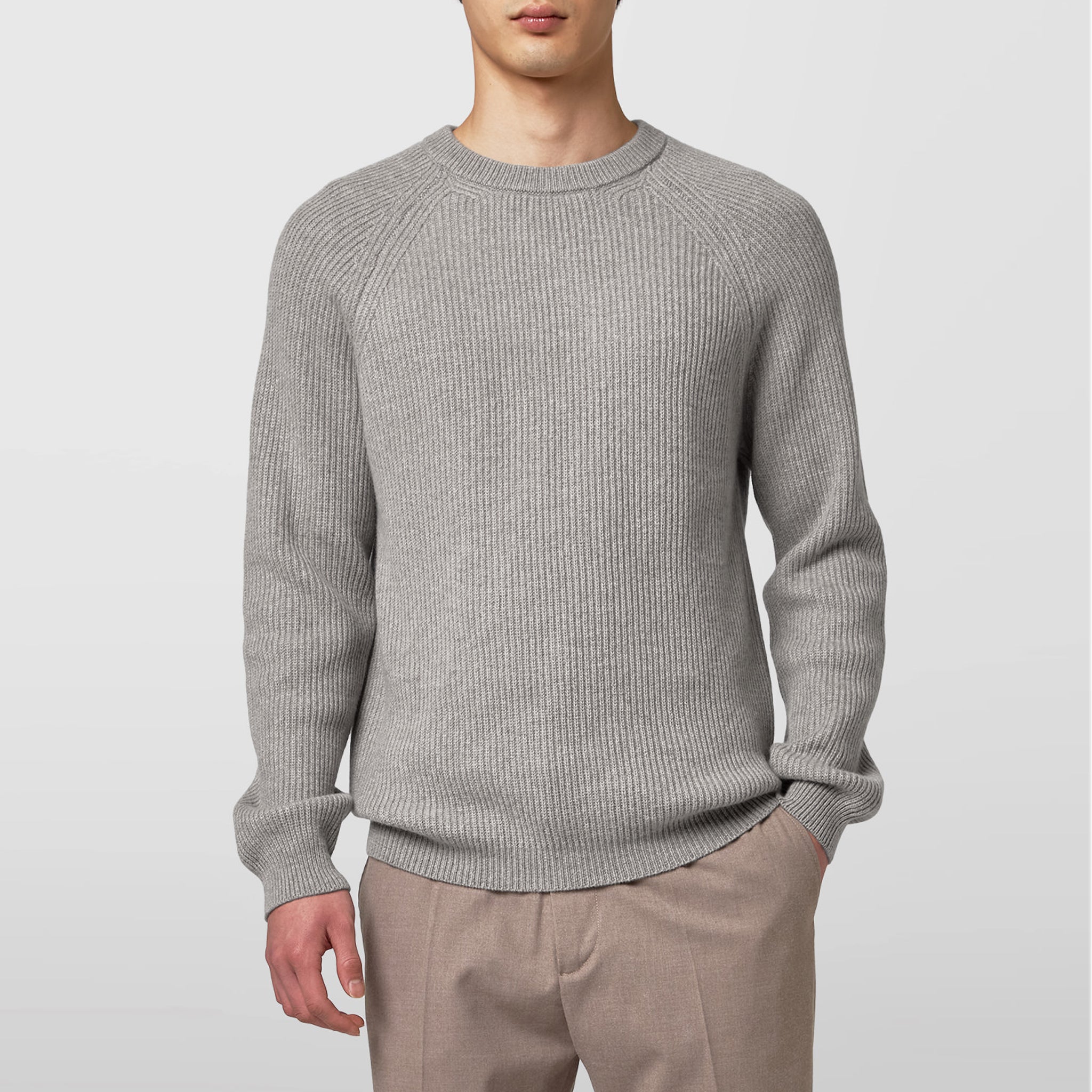 Alpha Studio Brioche-Knit Crewneck Sweater — view 3