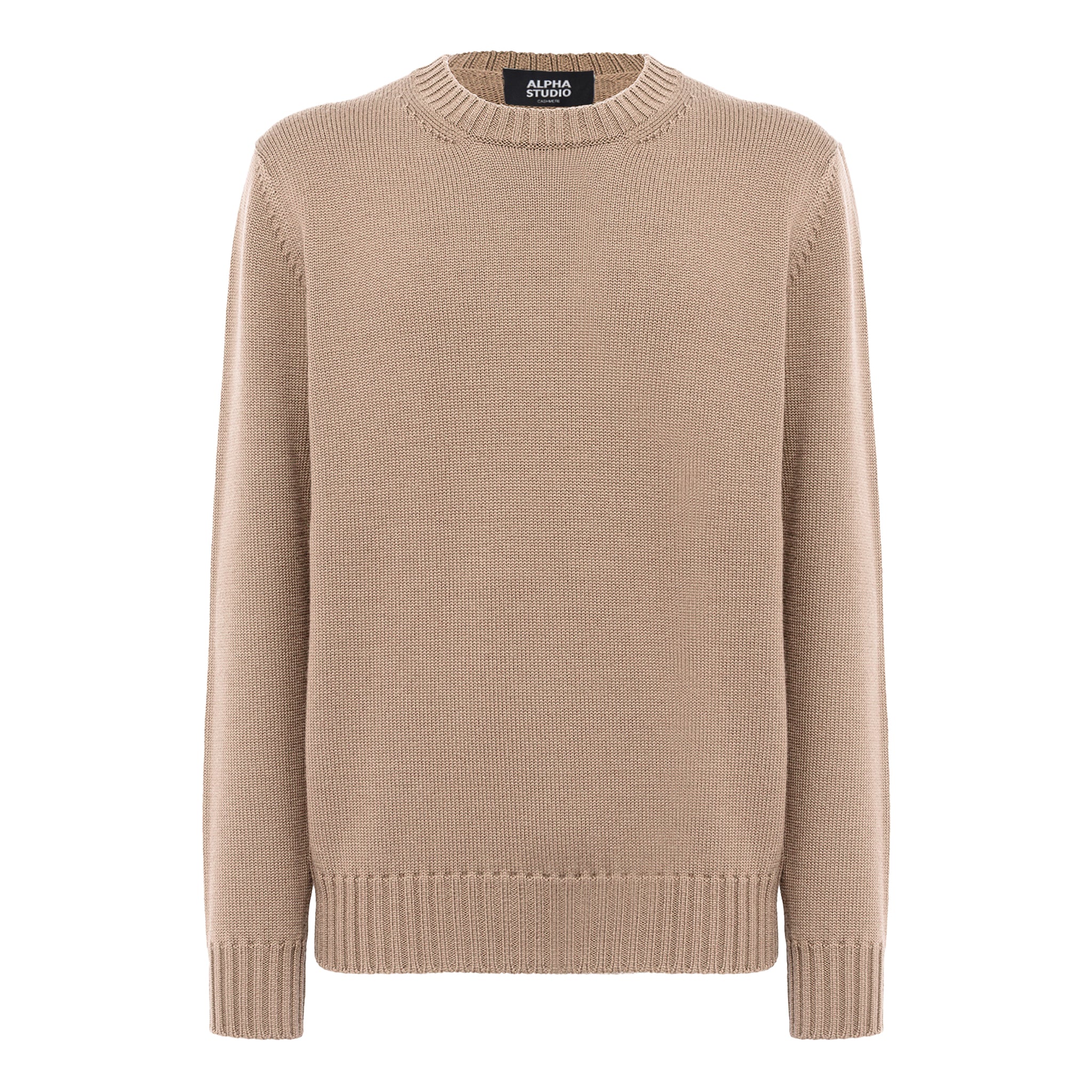 Alpha Studio Man Camel Sweaters