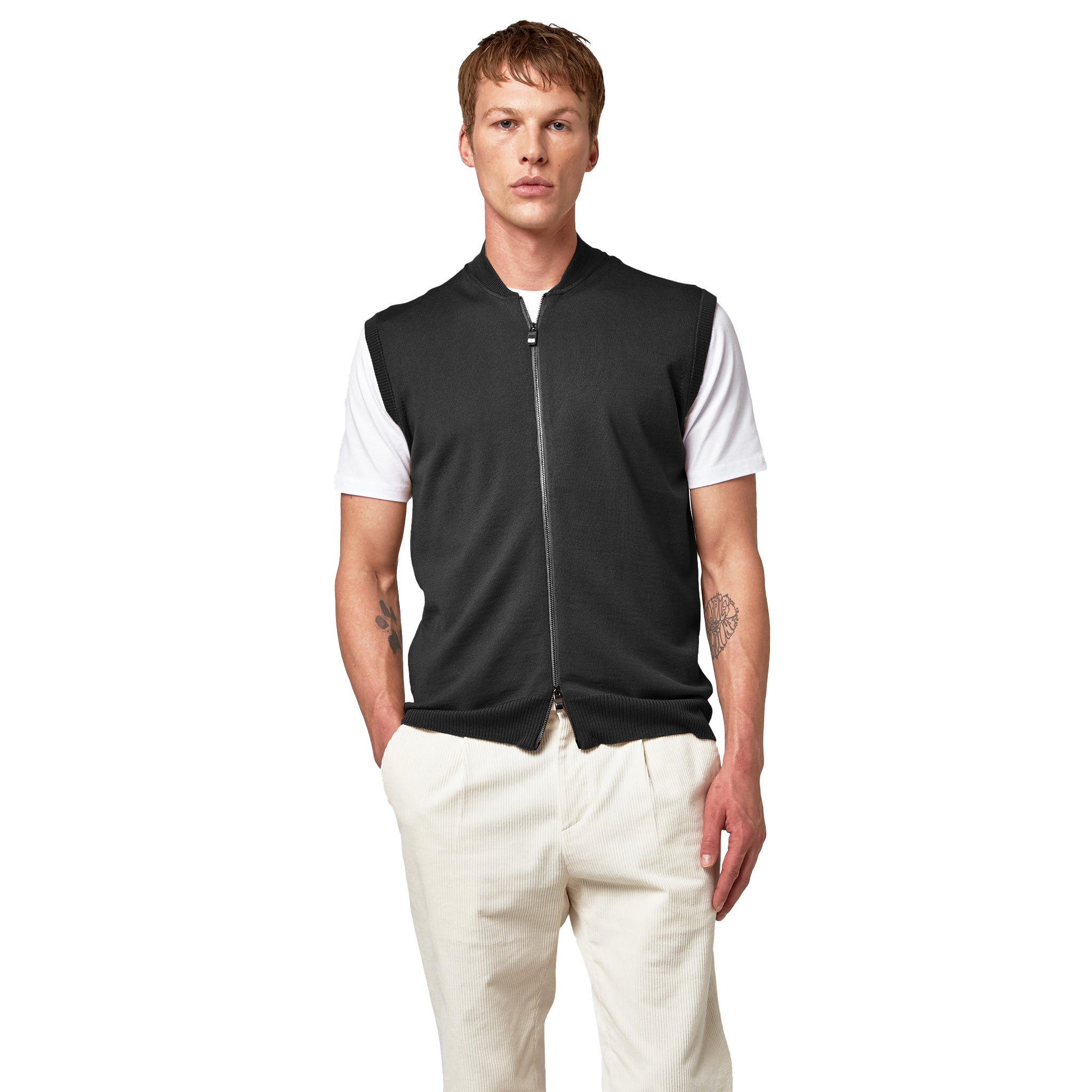 Alpha Studio Man Grey Vest