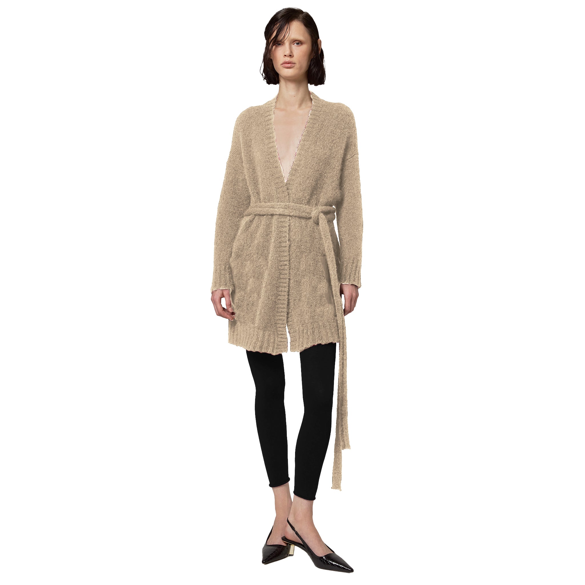 cardigan con cintura