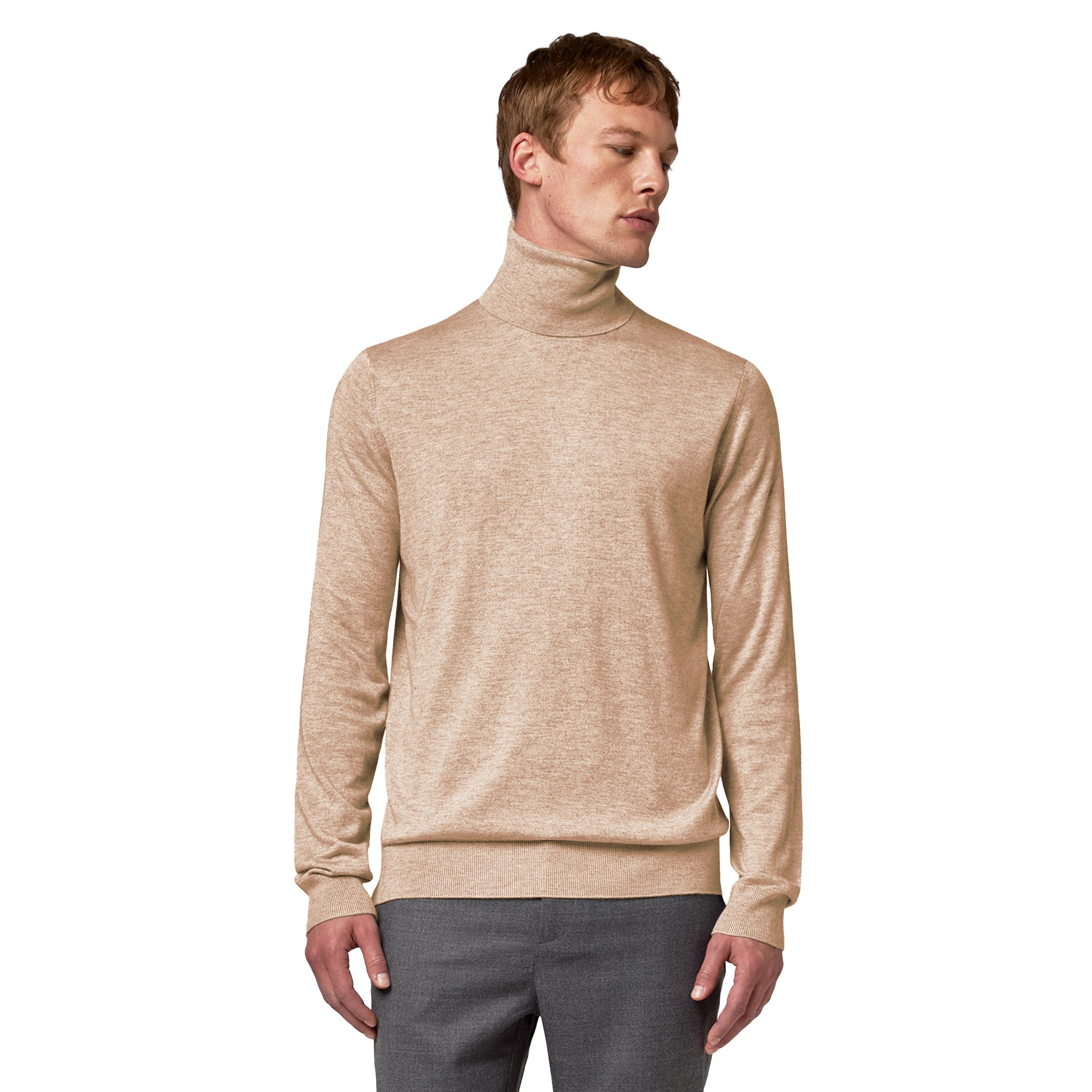 Alpha Studio Man Camel Sweaters