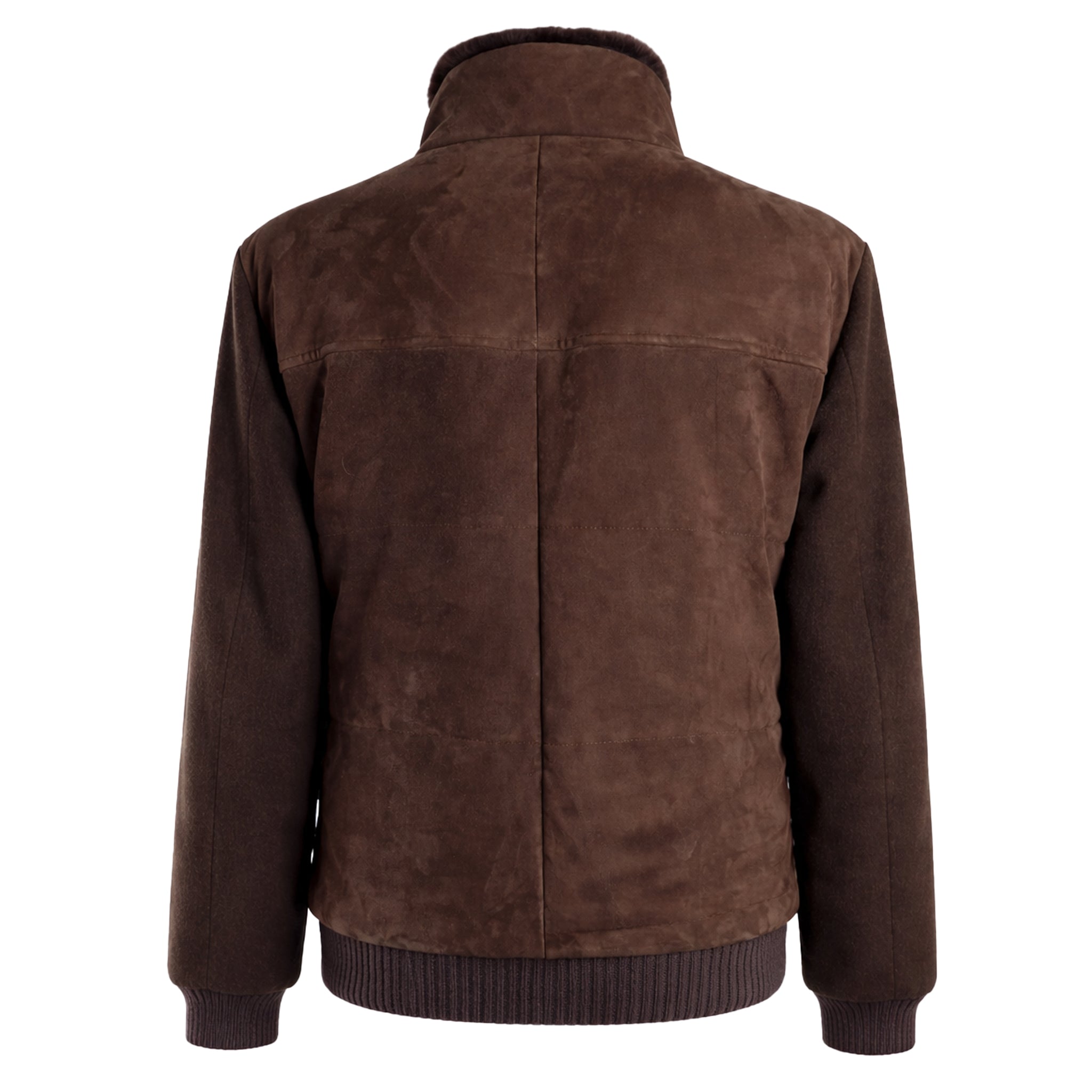 bomber scamosciato pelliccia