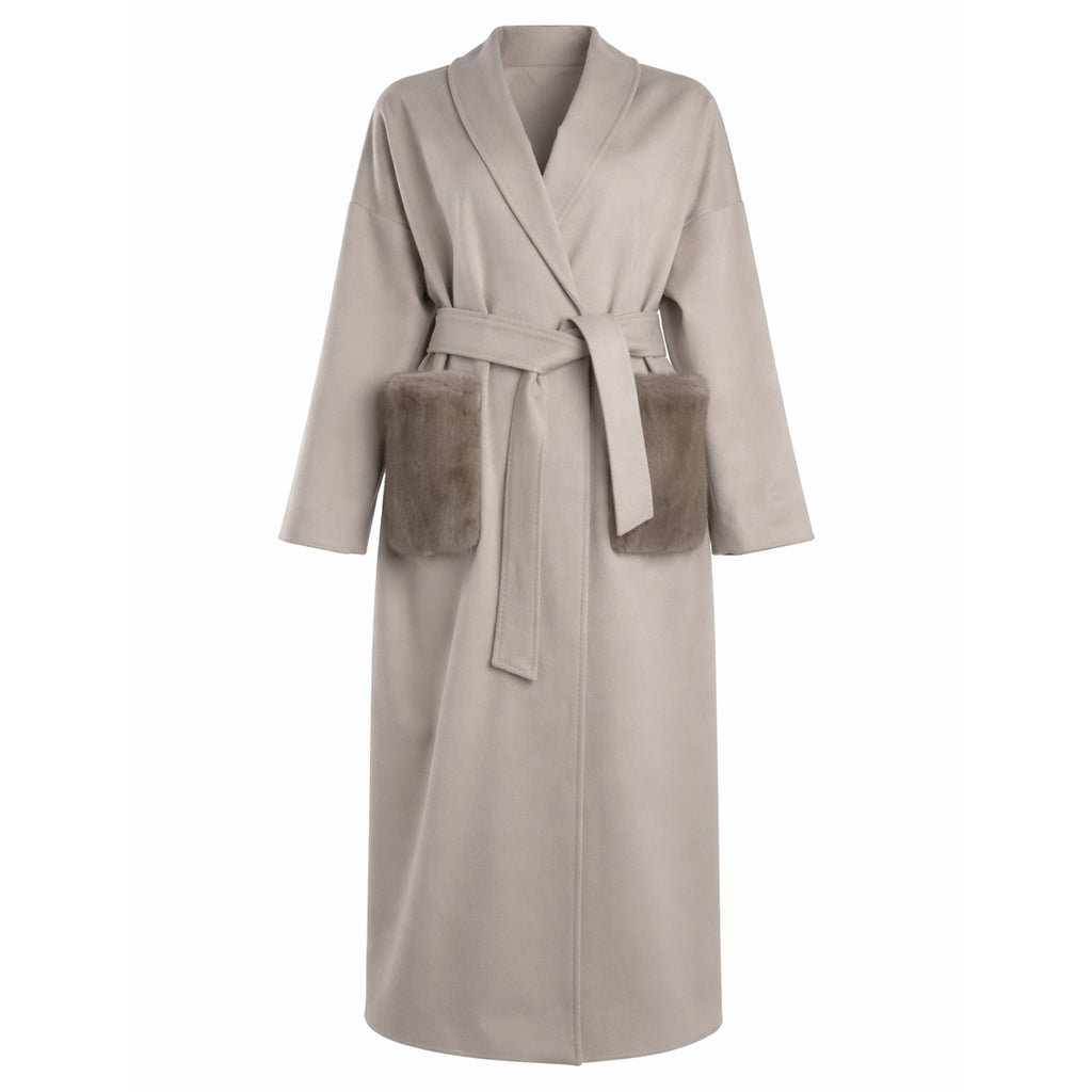 cappotto lungo trapuntato