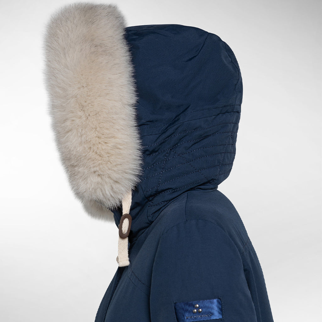 parka imbottito con pelo