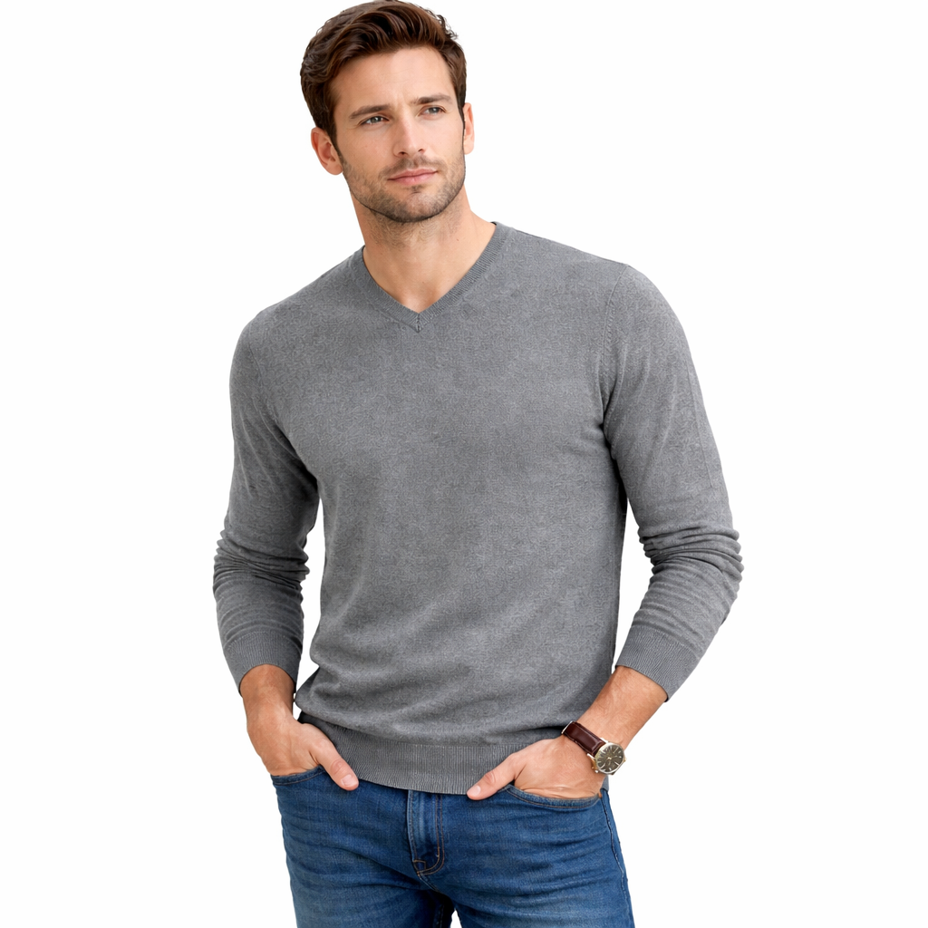maglia scollo V finezza 12