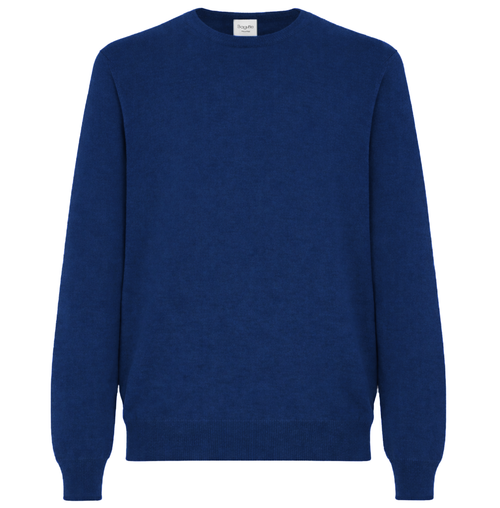Bagutta Man Crew Neck Gauge Bluette Sweaters Blue