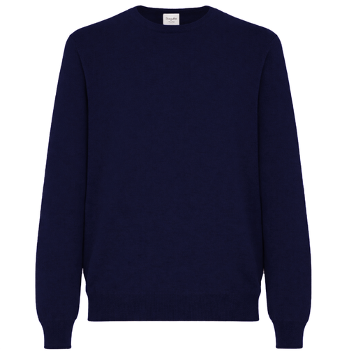Bagutta Man Crew Neck Gauge Night Sweaters Blue