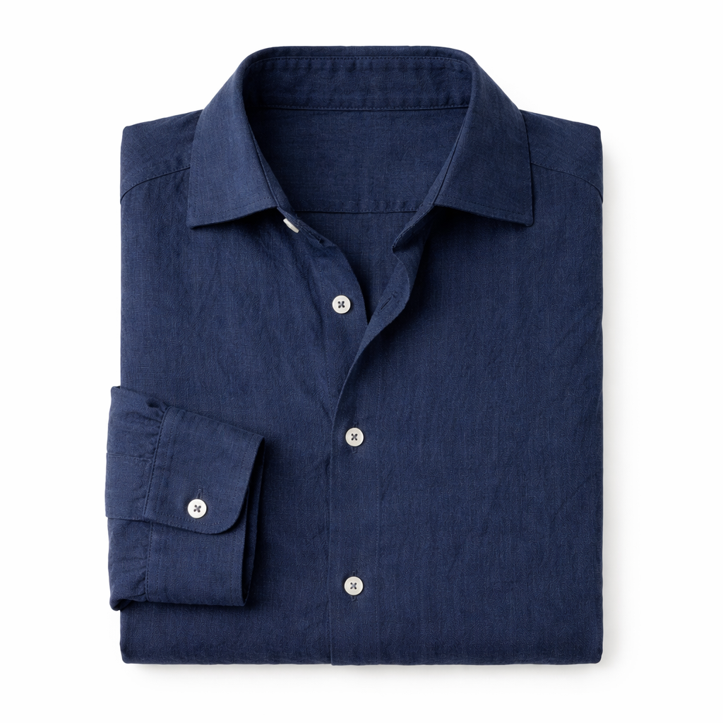 MC2 Saint Barth Man Shirt Linen Blue