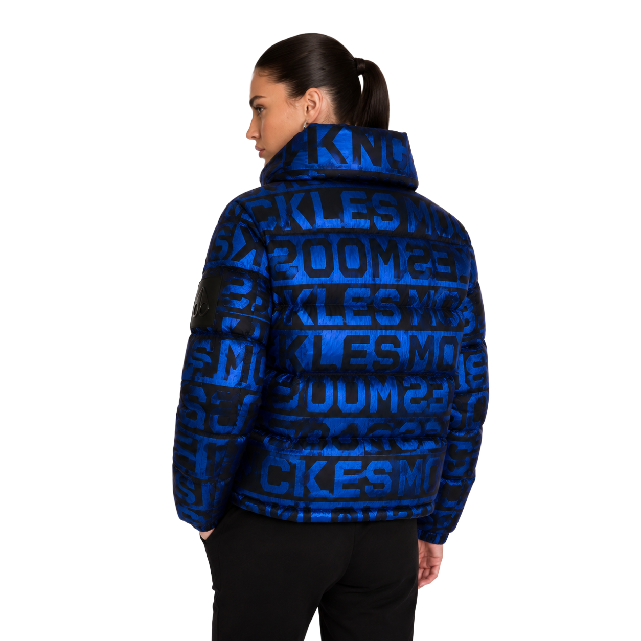 Moose knuckles Woman Jacket Scritte Blue