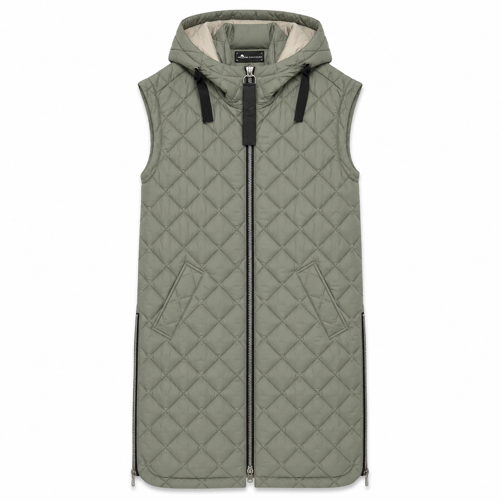 Moose knuckles Woman Sleeveless Long Vest Green