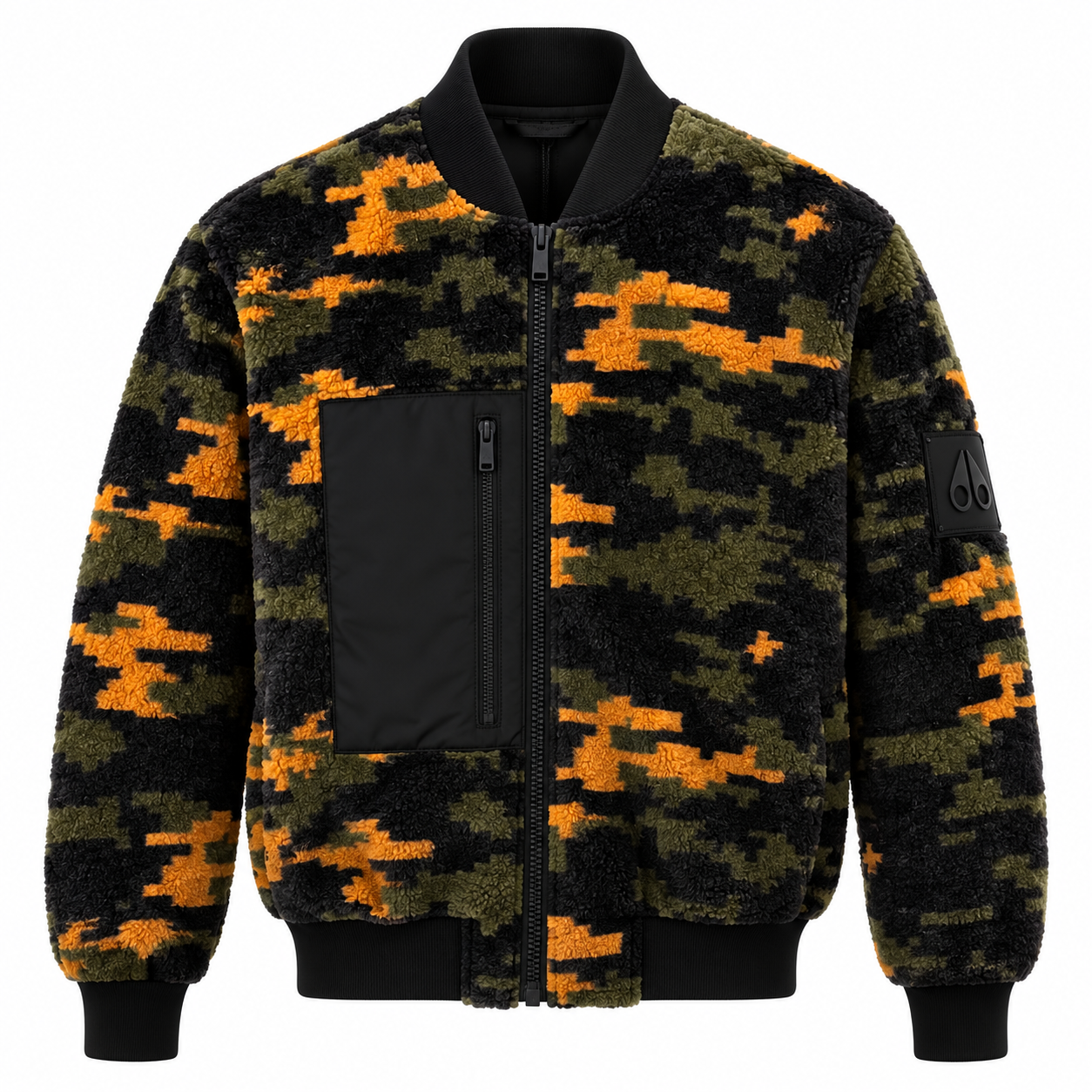 Moose knuckles Woman Bomber Fur Camouflage