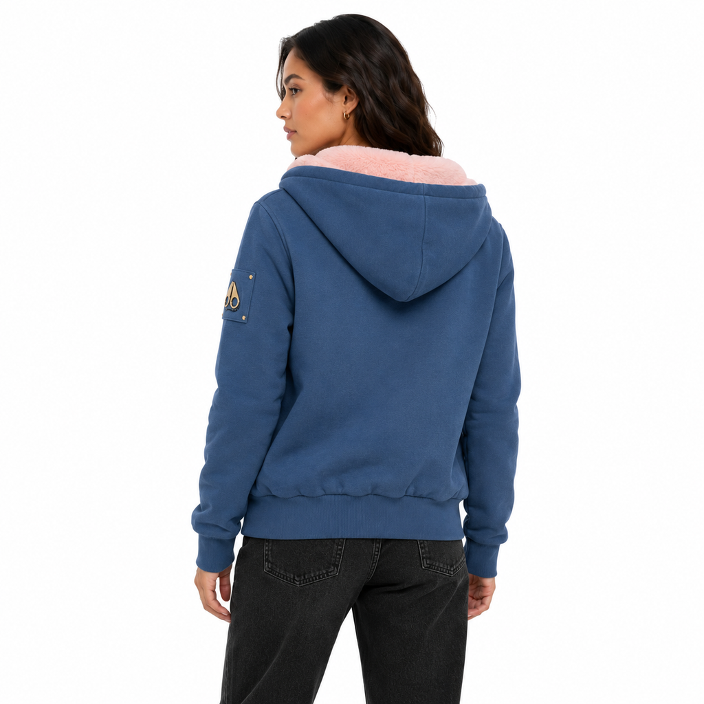 Moose knuckles Woman Sweatshirt Funny Light Blue