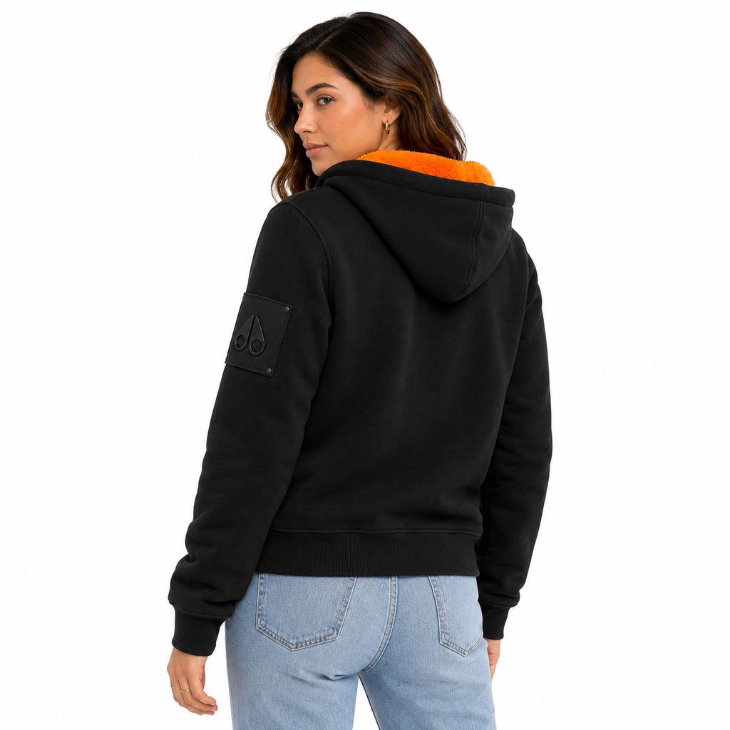 Moose knuckles Woman Sweatshirt Funny Black