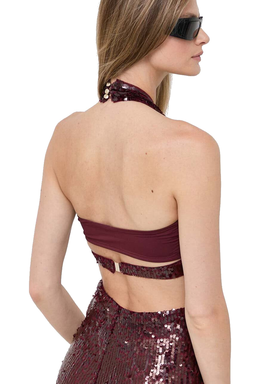 tuta paillettes bordeaux