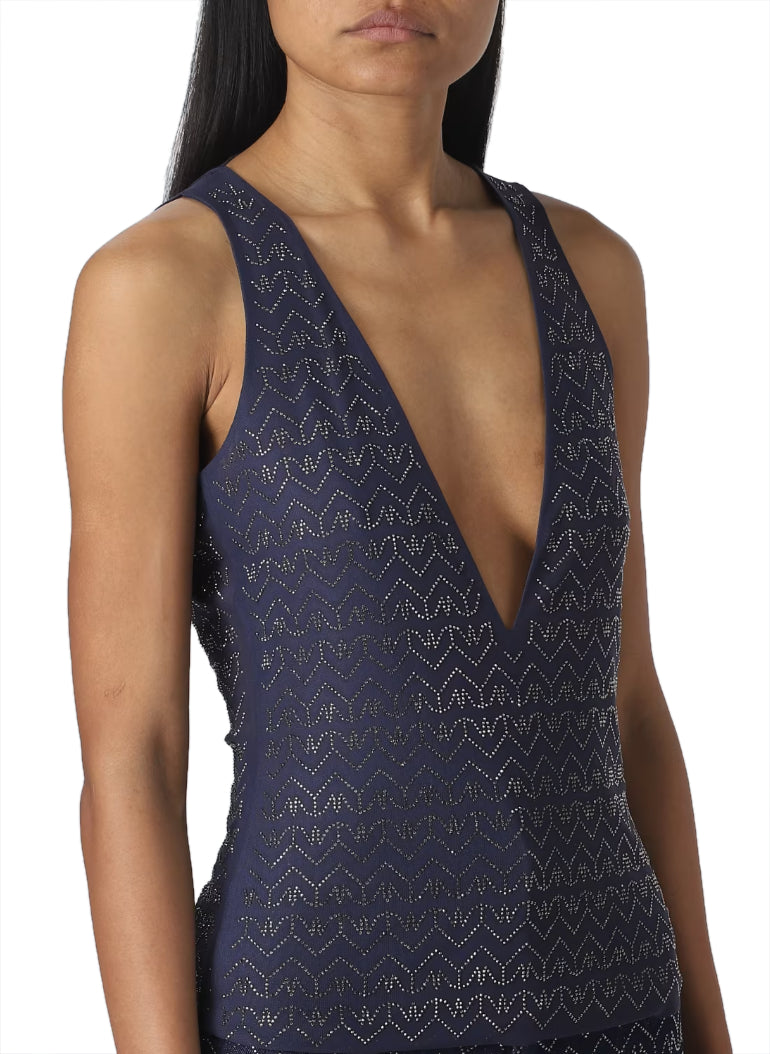 top monogram blue strass