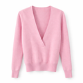 maglia rosa scollo V