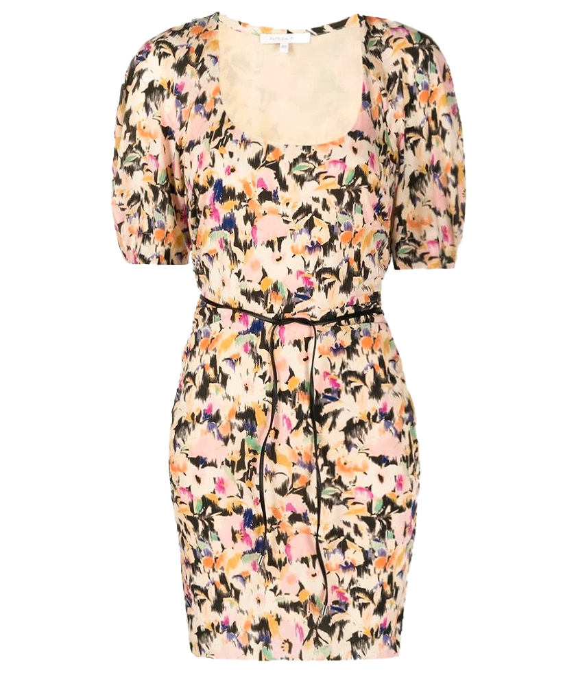 Patrizia Pepe Woman Dress Tech Flower Print Multicolor