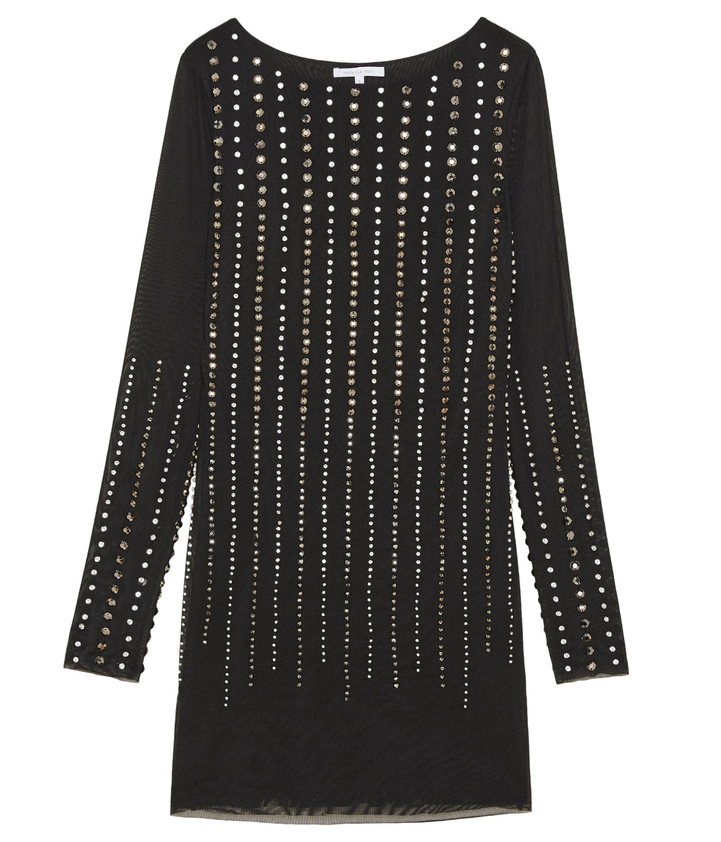 abito tulle con strass