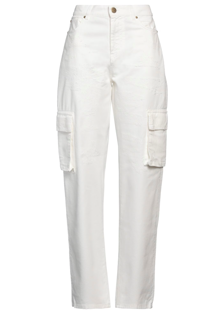 Pinko Woman White Trousers
