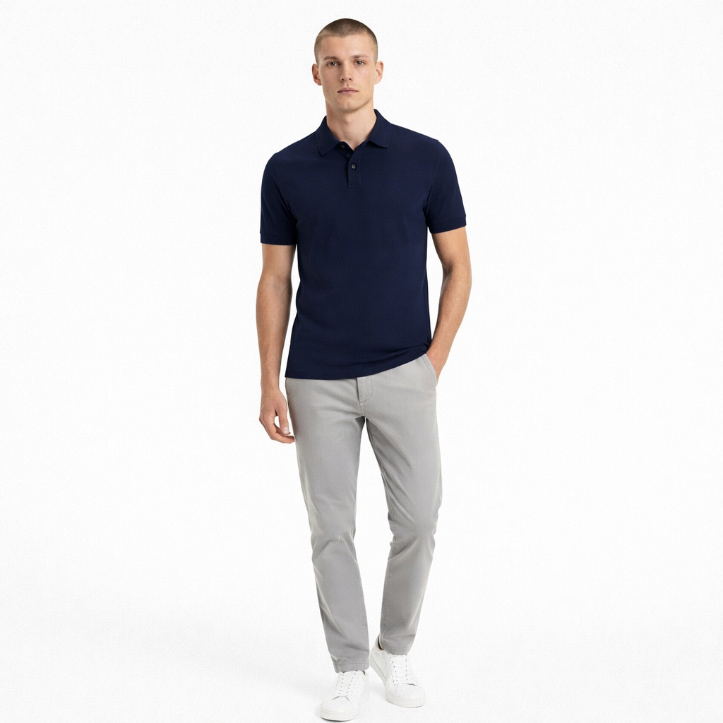 Alpha Studio Man Blue Polo