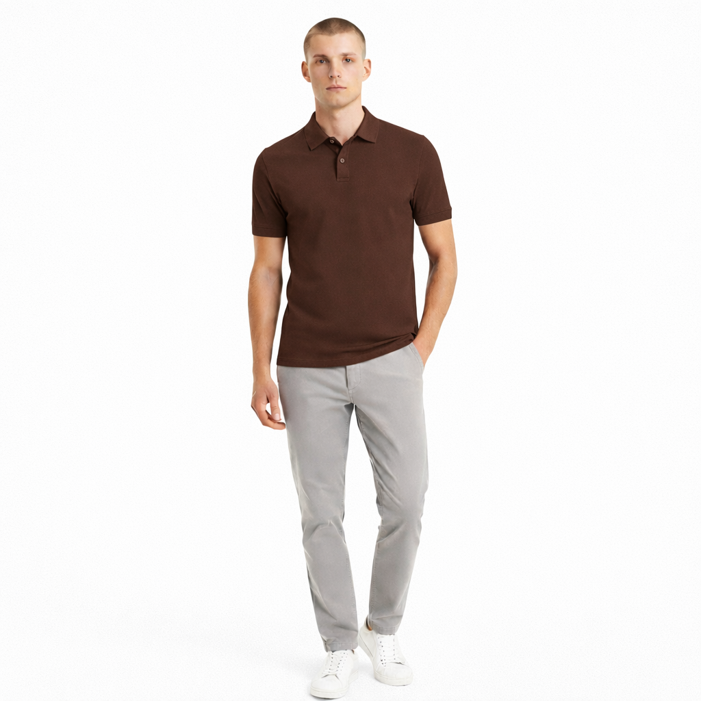 Alpha Studio Man Brown Polo