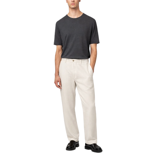 Alpha Studio Man White Trousers