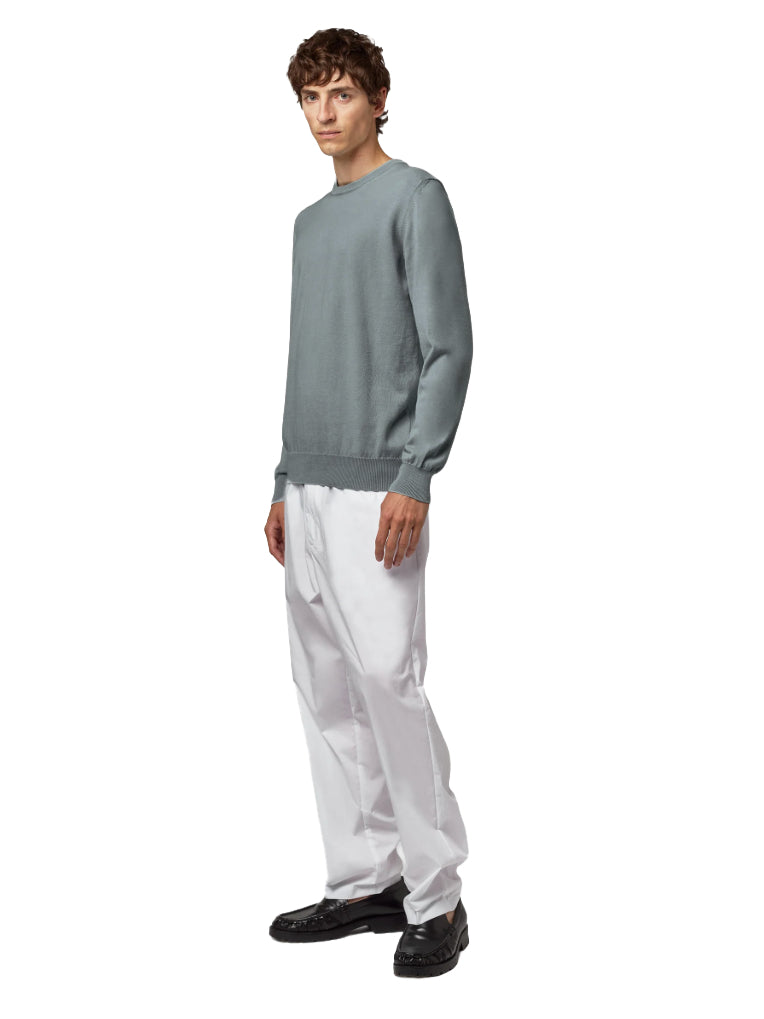 Alpha Studio Cotton Sweater Crewneck Anthracite — view 4