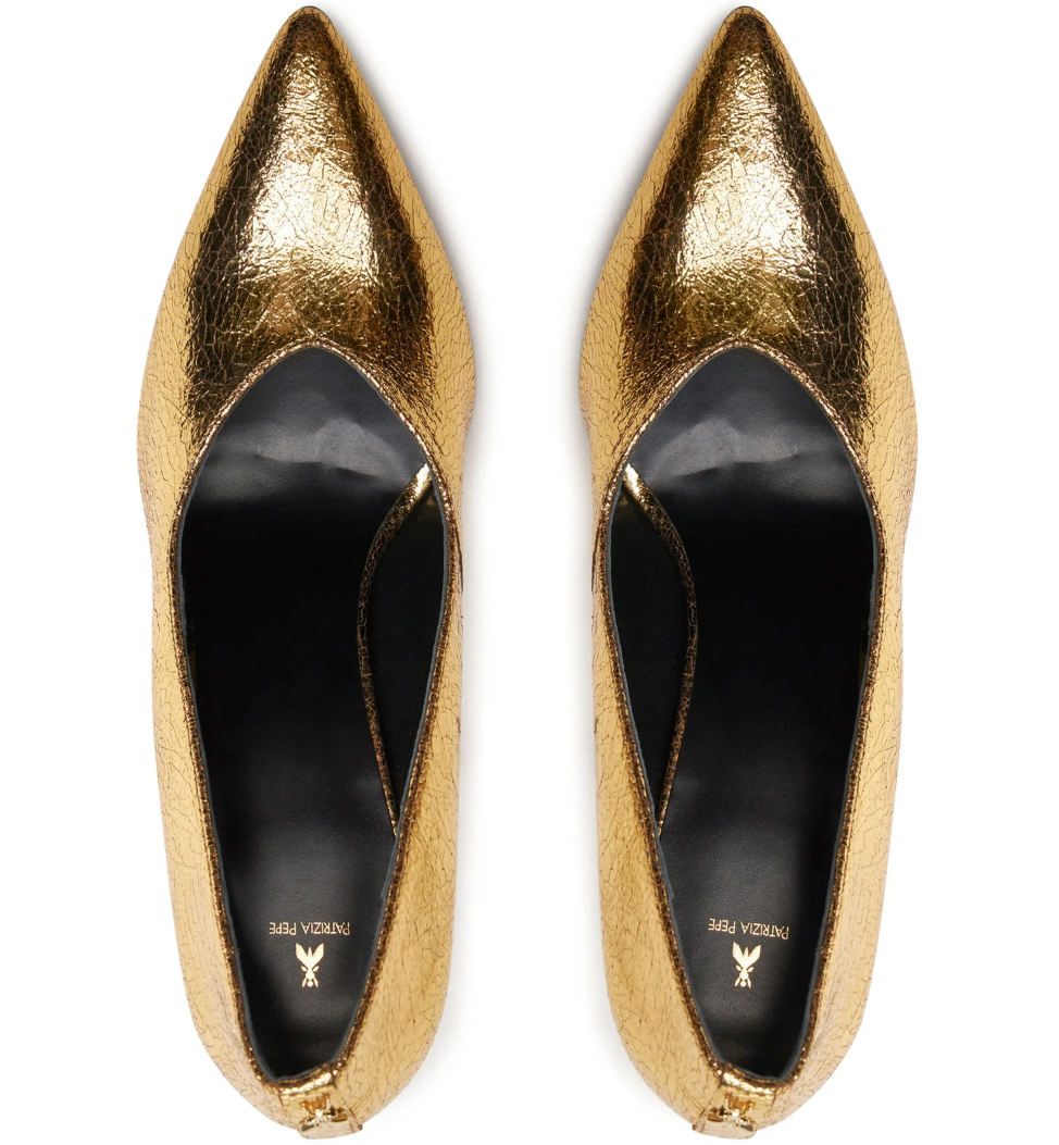 décolleté craquelé gold