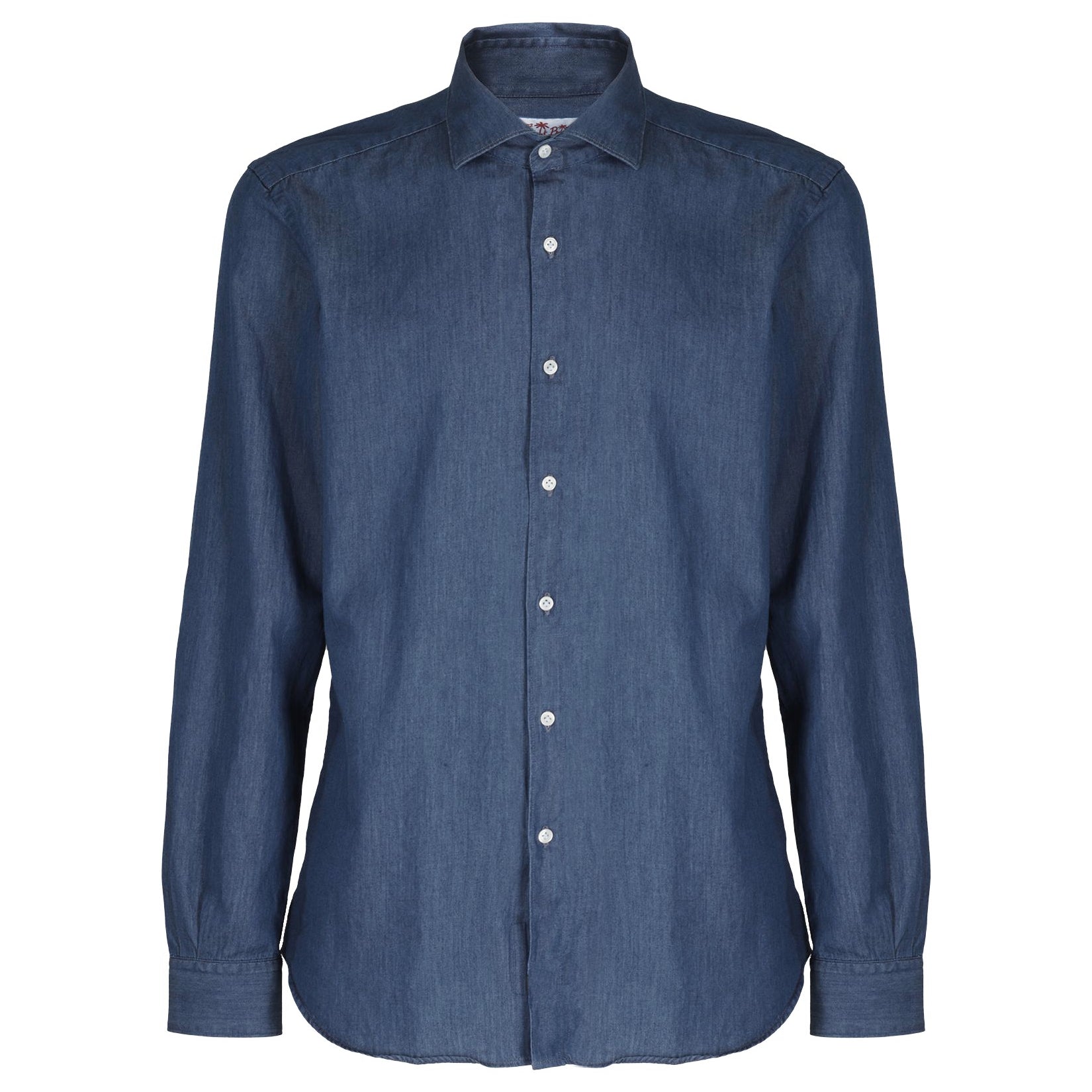 camicia denim blu scuro