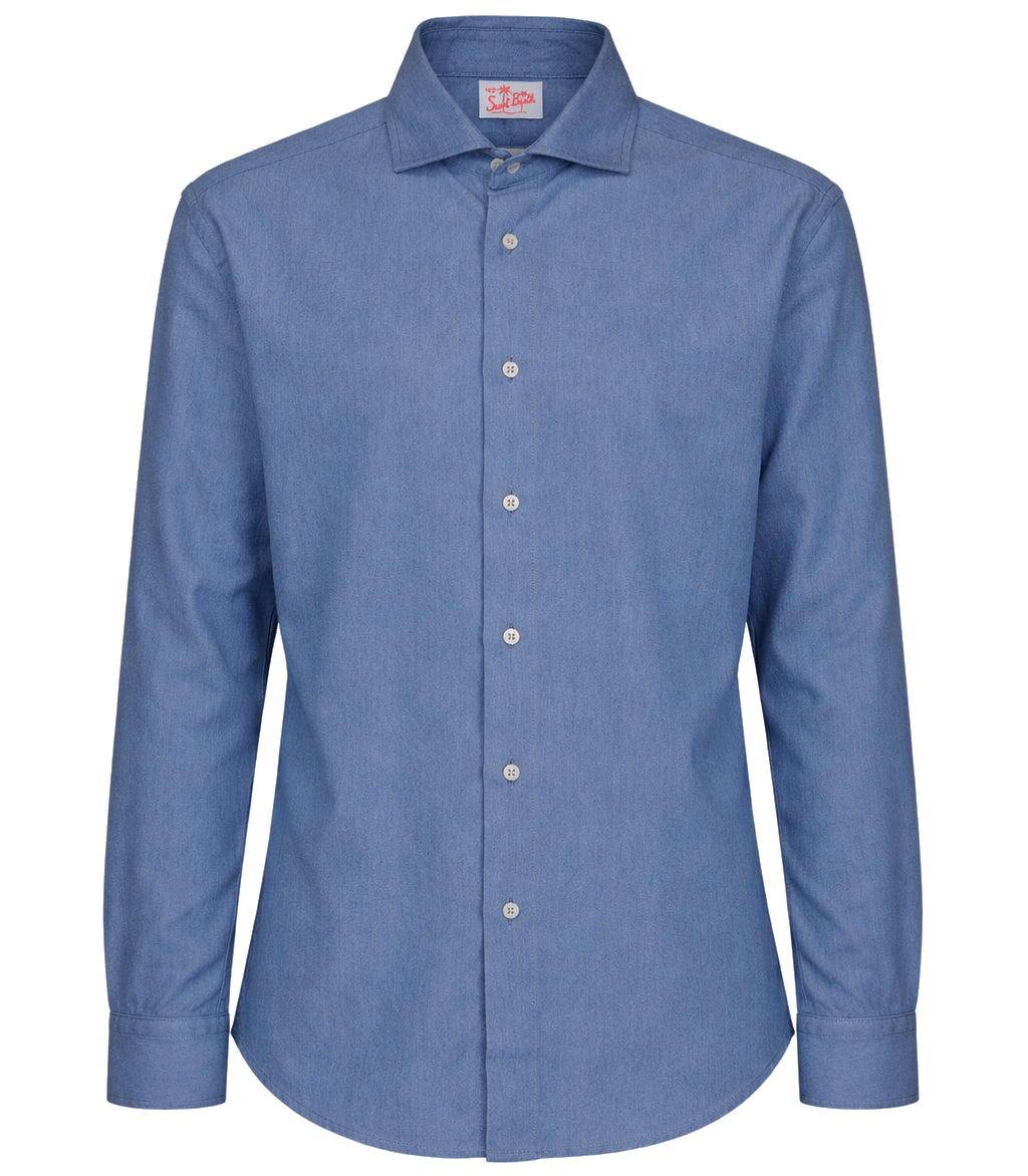 camicia denim blu chiaro