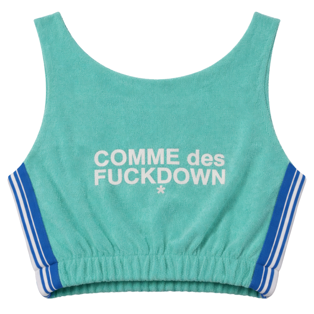 Comme Des Fuckdown Woman Top Aqua Green